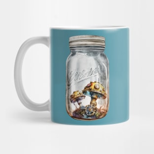 Steampunk Mushrooms in Jar Mug